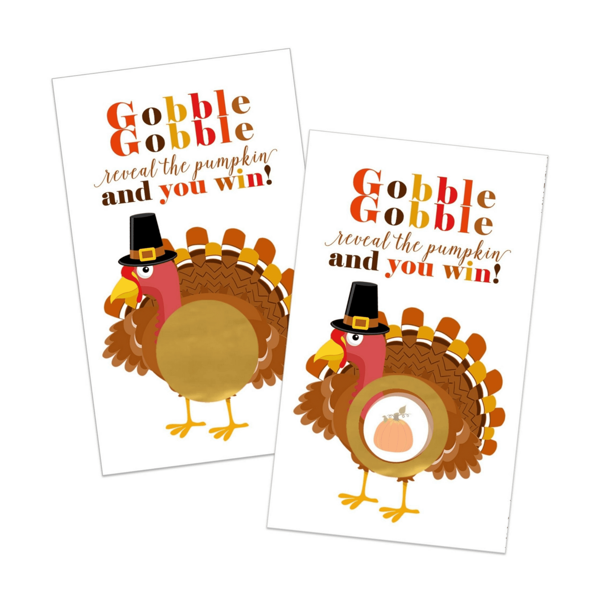 30-Pack Turkey Scratch Off Game Cards For Thanksgiving Party, Fall intended for Cards Games For Thanksgiving