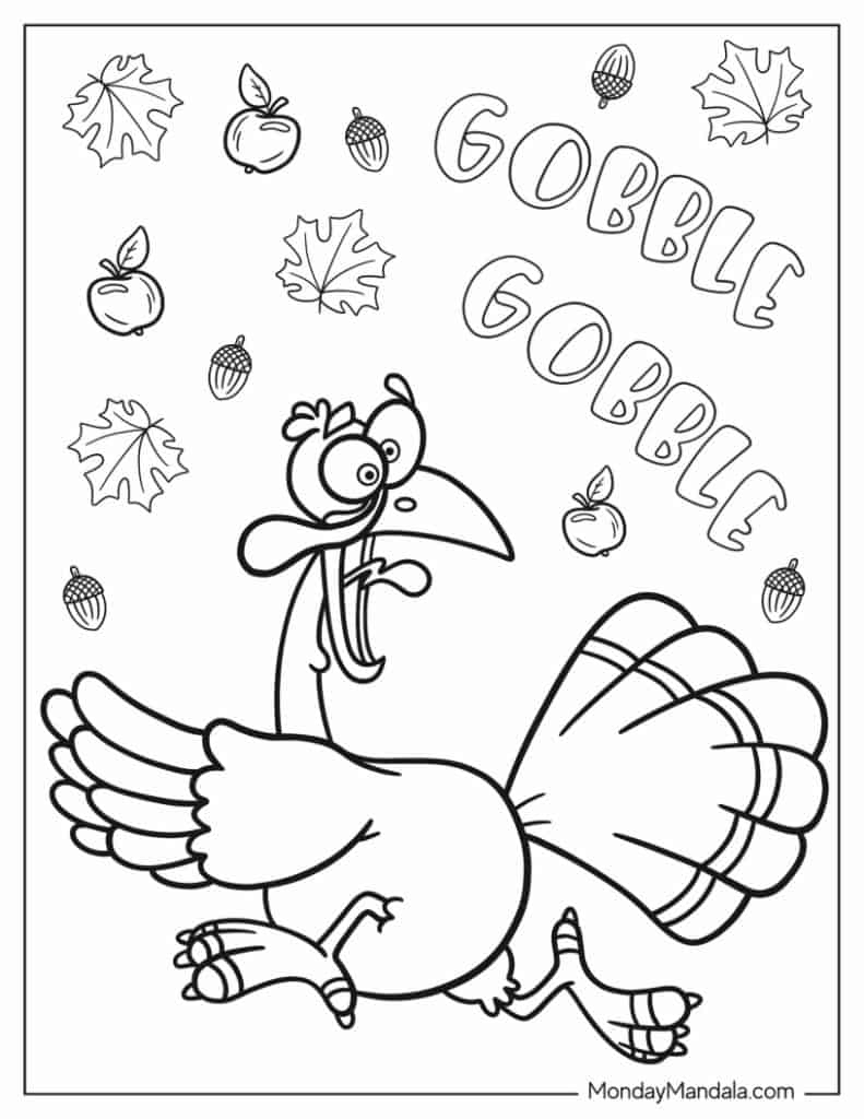 50 Thanksgiving Coloring Pages (Free Pdf Printables) within Thanksgiving Cards Coloring Pages