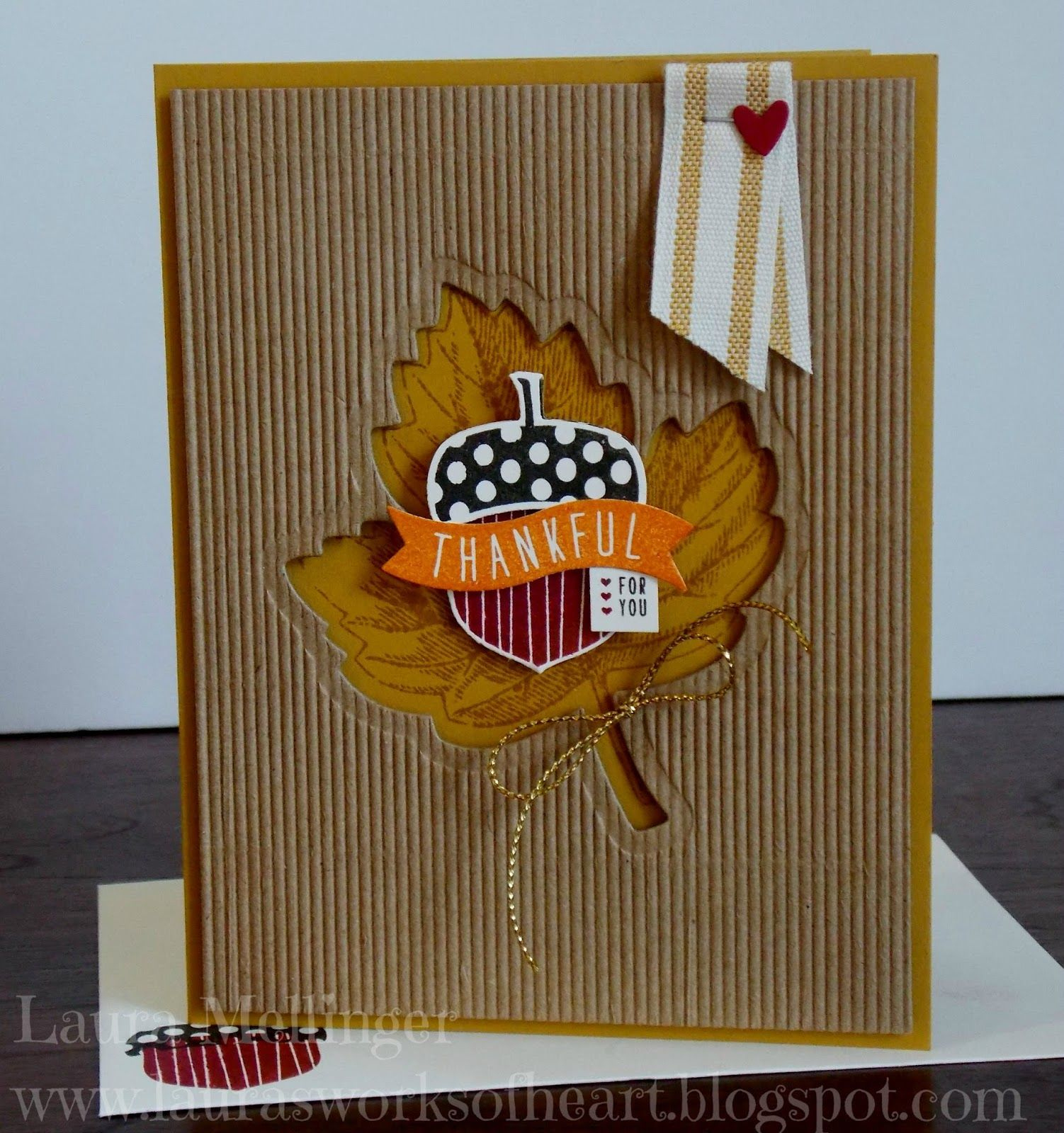 Acorny Thank You Leaflet Card: for Handmade Thanksgiving Cards Pinterest