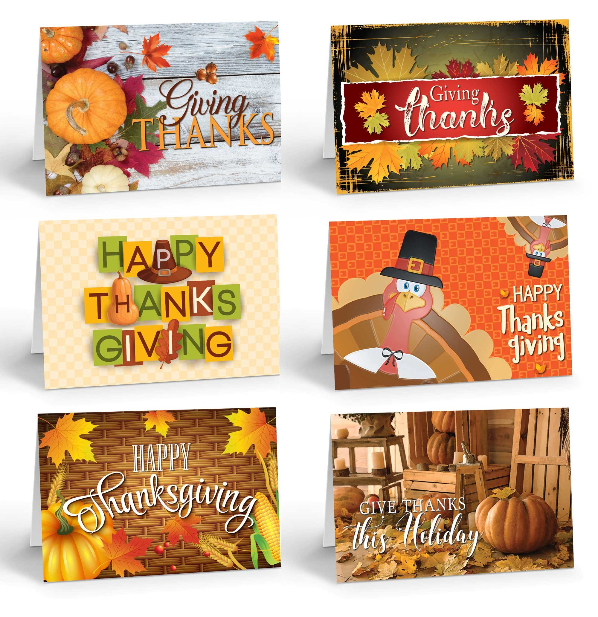 Assorted Thanksgiving Cards Blank Thanksgiving Day Cards 12 Cards pertaining to Thanksgiving Cards Blank