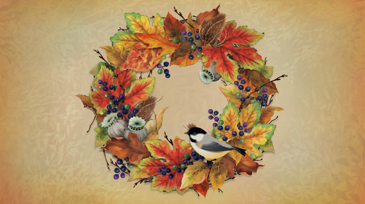 Autumn Wreath | Jacquie Lawson Ecards in Jacquie Lawson Thanksgiving Cards