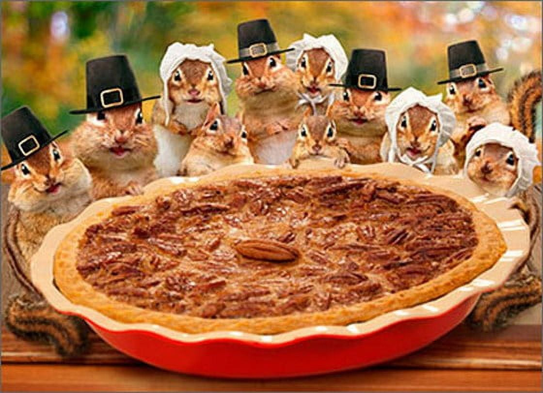 Avanti Press Chipmunks Deliver Pie Funny / Humorous Thanksgiving Card within Avanti Thanksgiving Cards