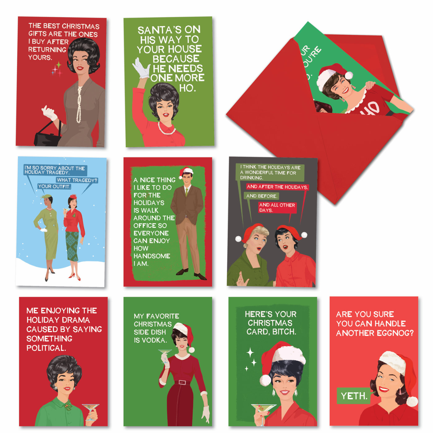 Blunt For The Holidays: Funny Merry Christmas Assortment Of 10 within Blunt Cards Thanksgiving