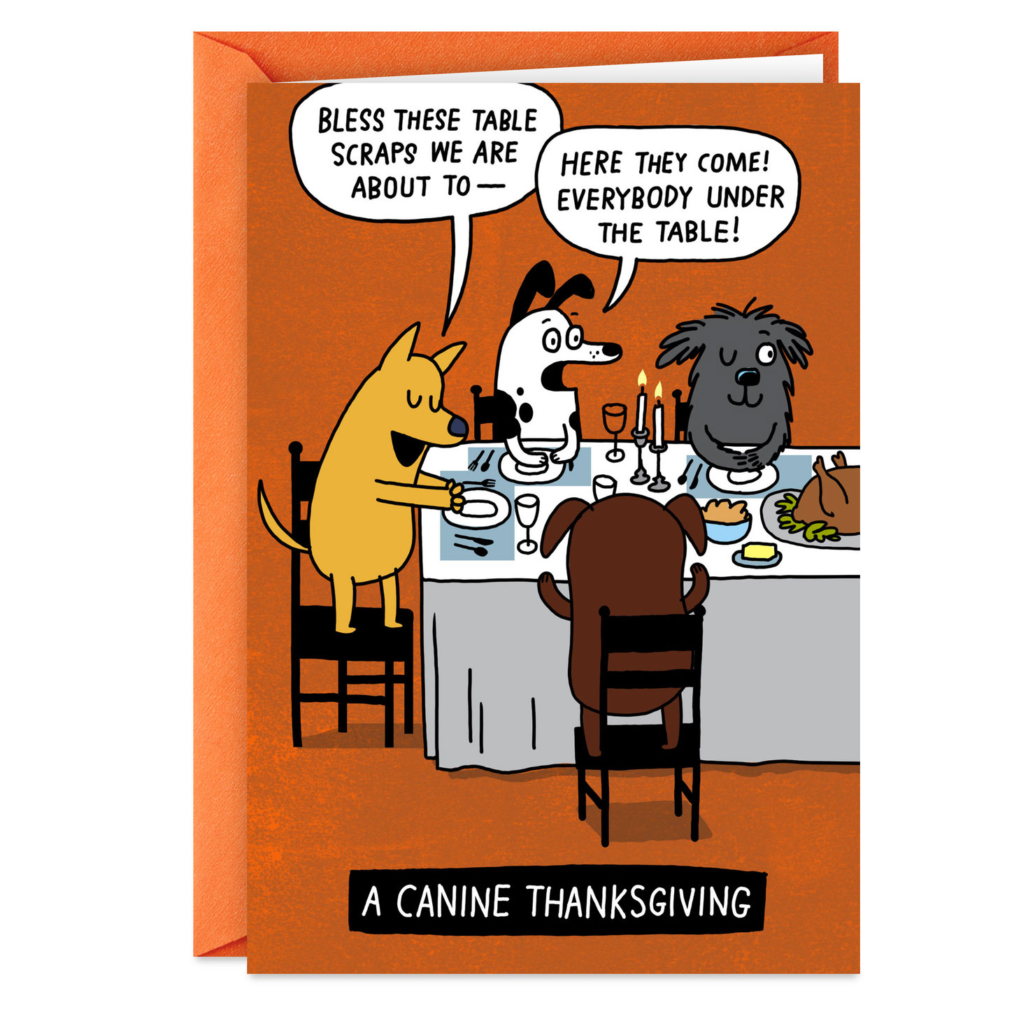 Canine Thanksgiving Funny Thanksgiving Card - Greeting Cards for Thanksgiving Cards With Dogs