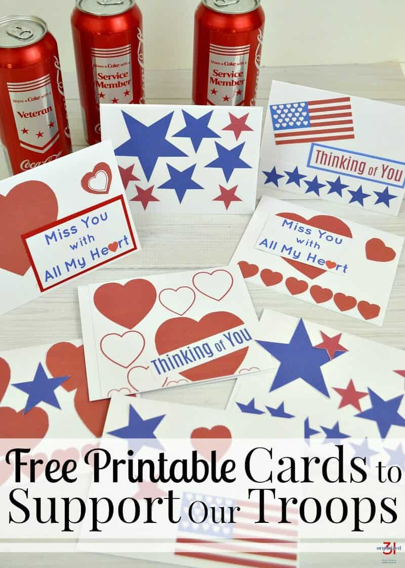 Cards To Support Our Troops - Free Printable - Organized 31 intended for Thanksgiving Cards For Troops