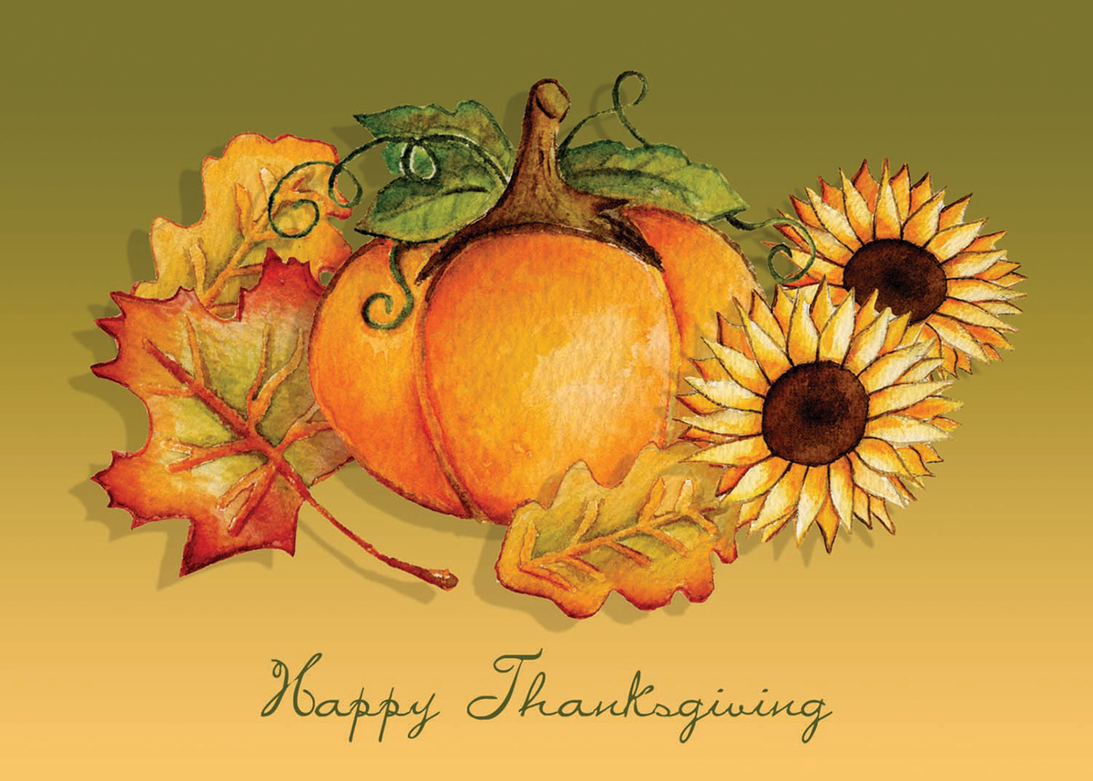 Classic Pumpkins &amp;amp; Leaves Thanksgiving Greeting Card - 5064 | Warwick with regard to Beautiful Thanksgiving Cards