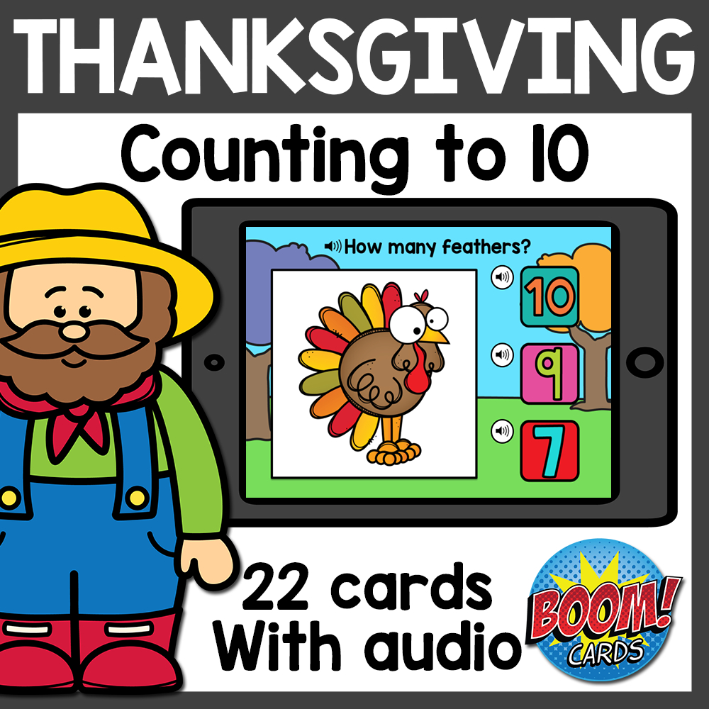 Counting 0-10 Boom Cards | Thanksgiving Boom Cards Distance pertaining to Thanksgiving Boom Cards