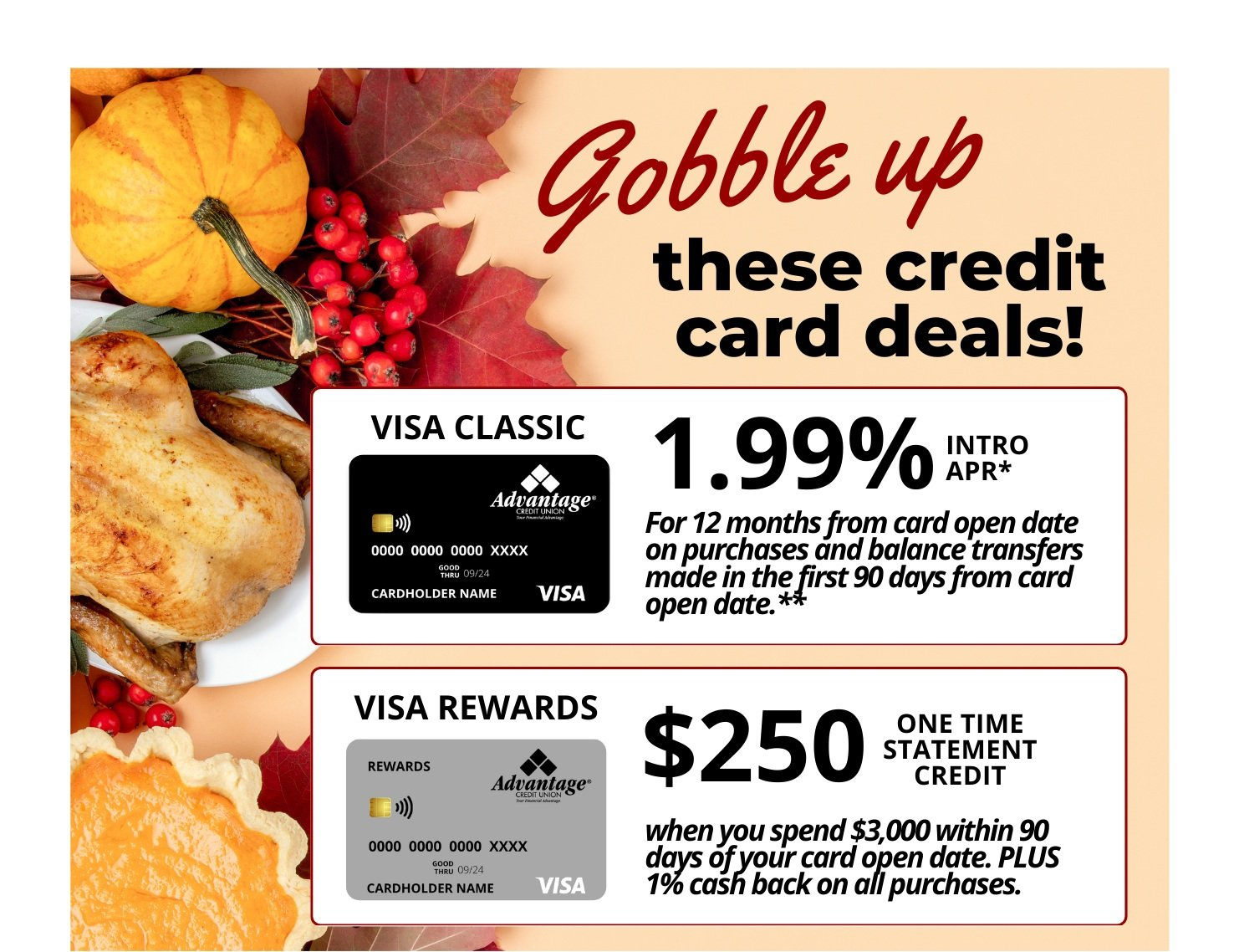 Credit Cards — Advantage Credit Union for Credit Cards Offers For Thanksgiving