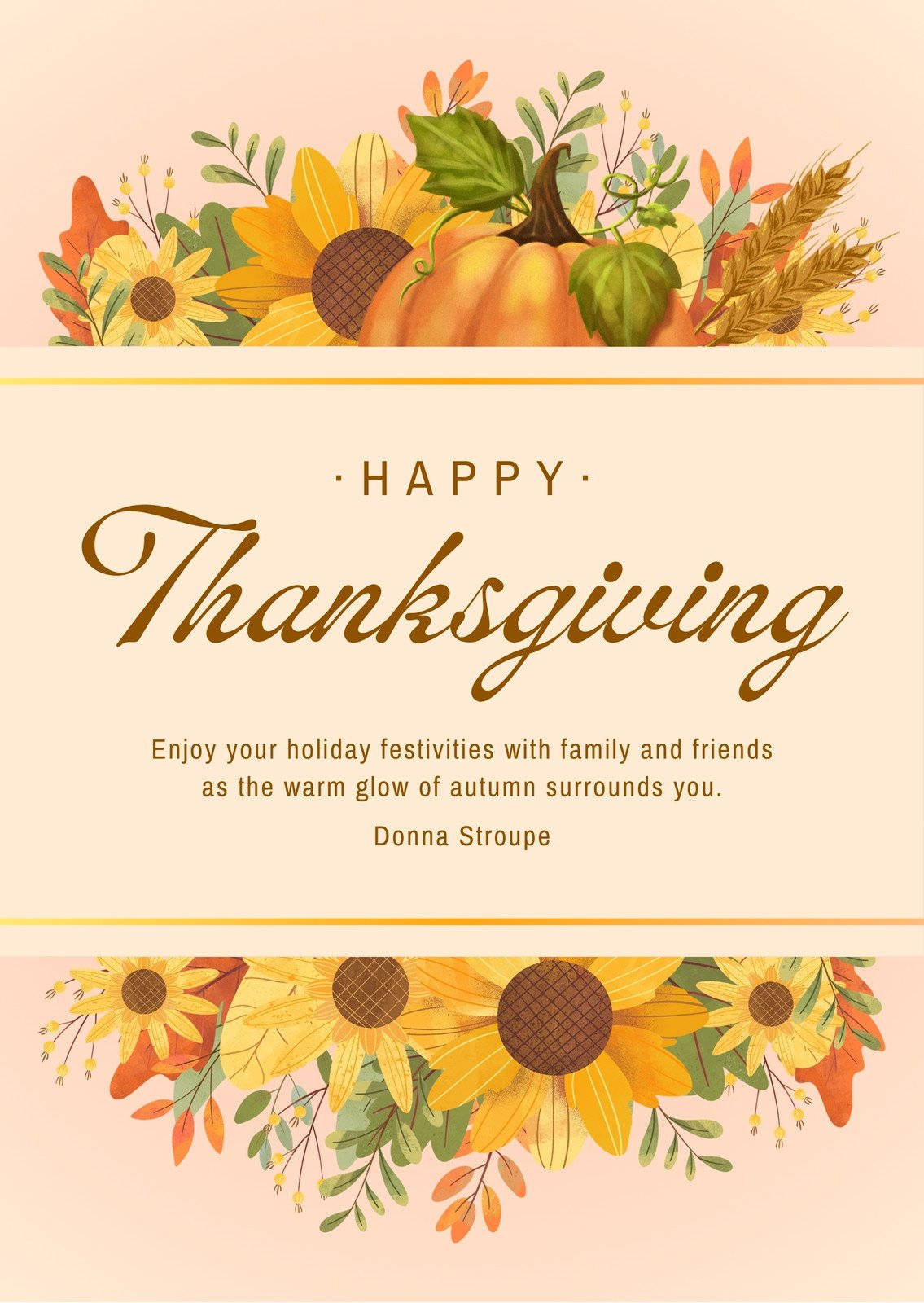 Design And Print Custom Portrait Thanksgiving Cards | Canva regarding Free Thanksgiving Cards to Email