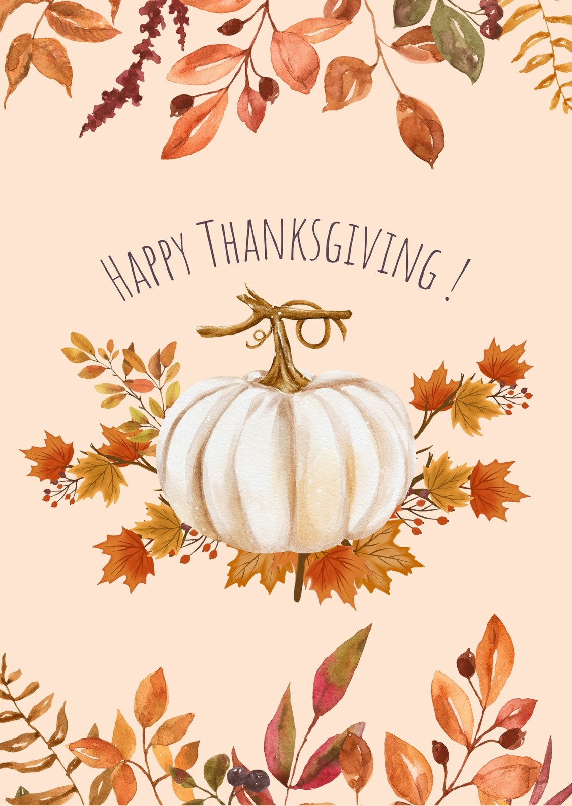 Design And Print Custom Portrait Thanksgiving Cards | Canva with regard to Thanksgiving Cards Clipart