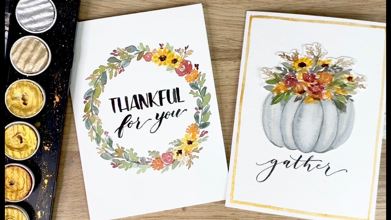 Diy Thanksgiving Cards - Fall Wreath Tutorial for Homemade Thanksgiving Cards