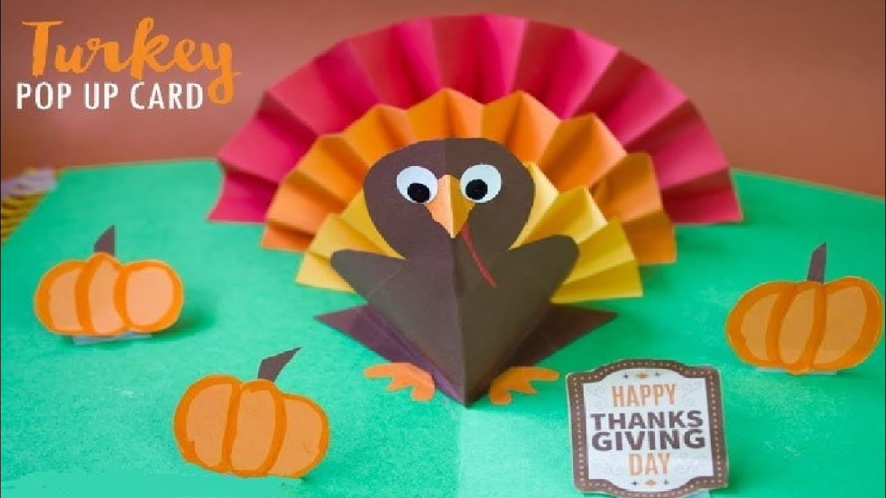 Diy Thanksgiving Turkey Pop Up Card for Thanksgiving Pop Up Cards