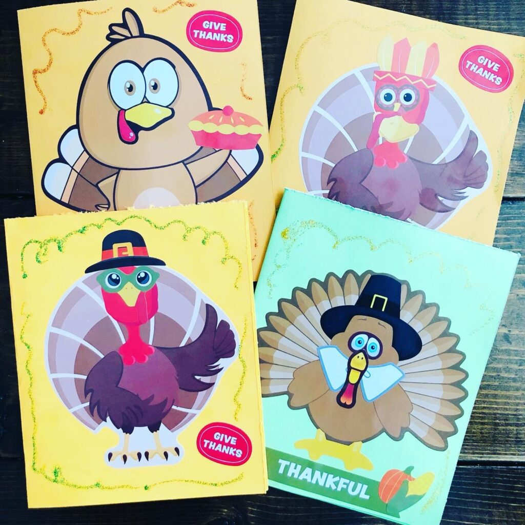 Easy Thanksgiving Cards For Kids To Make - Glitter On A Dime for Simple Thanksgiving Cards Ideas