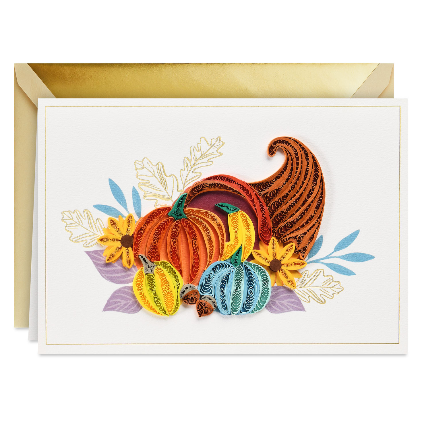 Filled With Happy Moments Quilled Paper Handmade Thanksgiving Card for Quilled Thanksgiving Cards