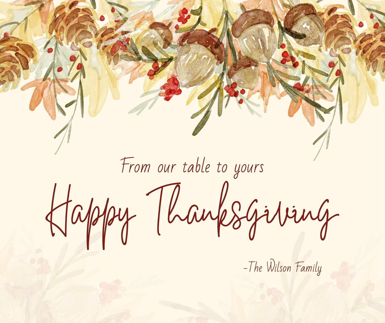 Free Custom Thanksgiving Facebook Post Templates | Canva intended for Thanksgiving Cards For Facebook