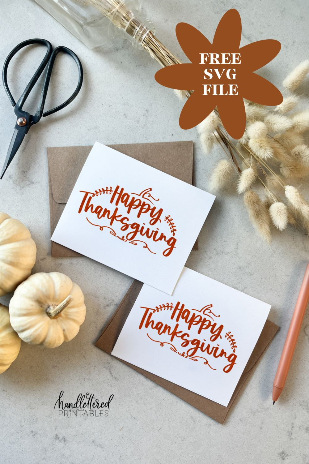 Free Hand Lettered Happy Thanksgiving Svg File - Hand Lettered intended for Thanksgiving Cards Target