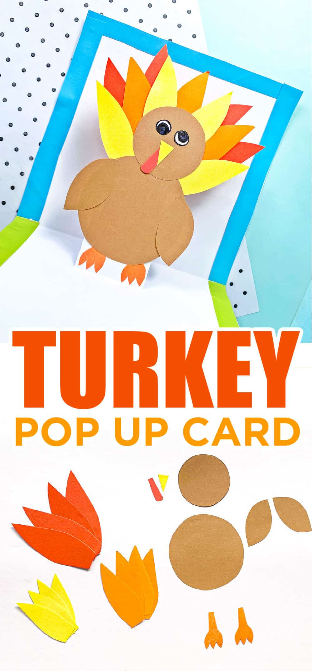 Free Pop-Up Turkey Turkey Day Card With Printable Template regarding Thanksgiving Pop Up Cards