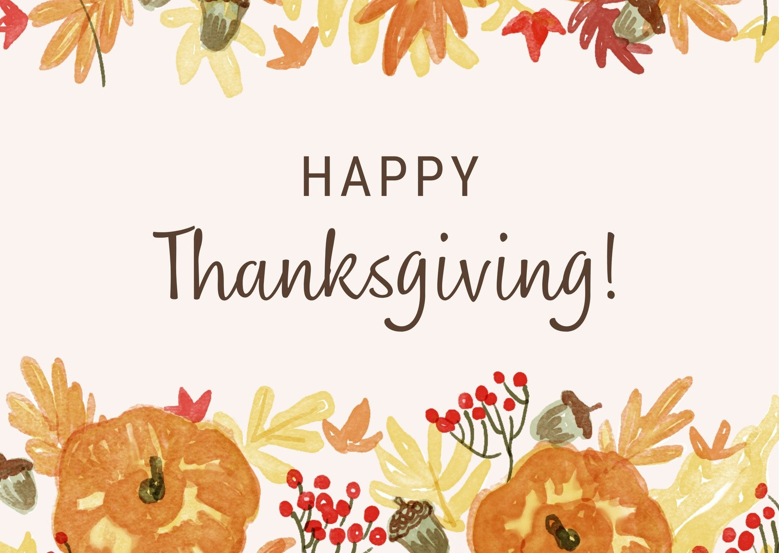 Free Printable, Customizable Thanksgiving Card Templates | Canva for Free Thanksgiving Cards