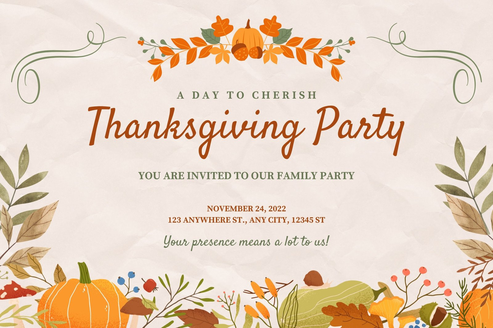 Free Printable, Customizable Thanksgiving Card Templates | Canva regarding 123 Cards Thanksgiving