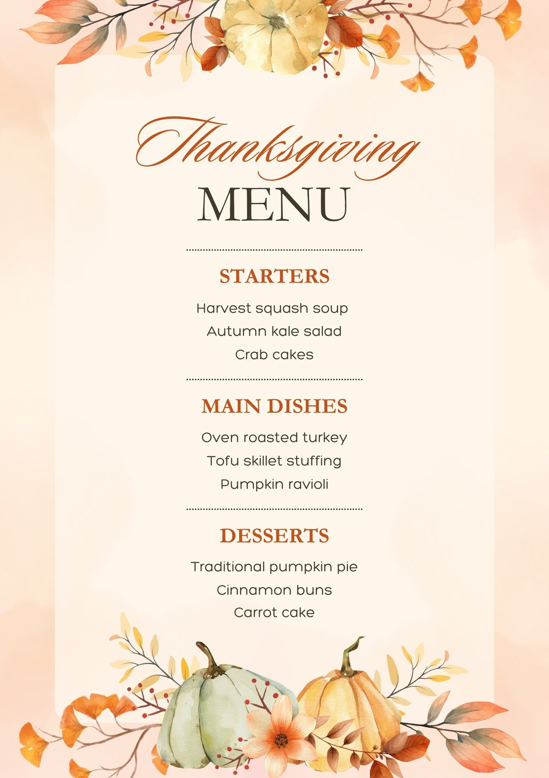 Free Printable, Customizable Thanksgiving Menu Templates | Canva pertaining to Thanksgiving Dinner Cards