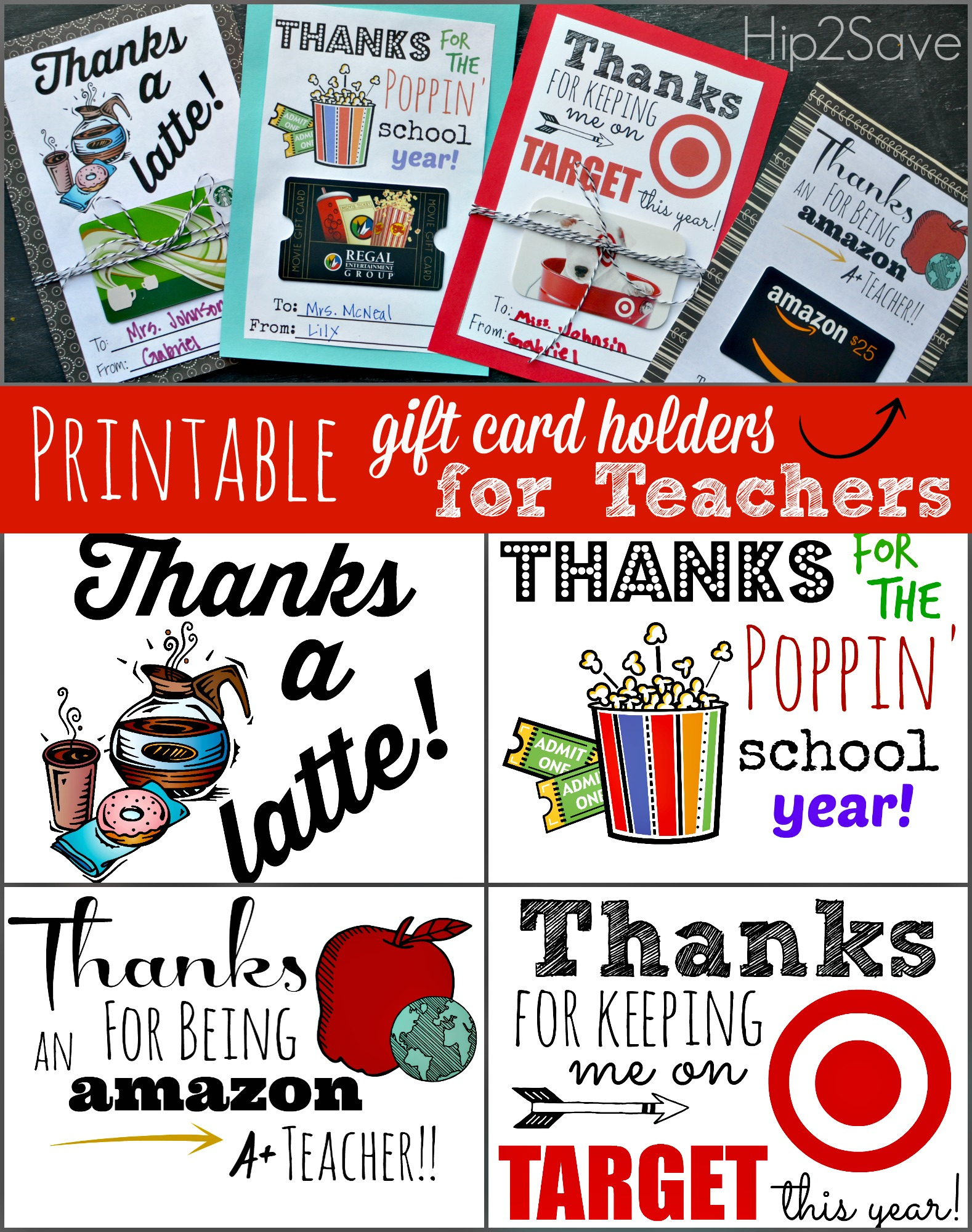 Free Printable Gift Card Holders For Teacher Gifts intended for Target Thanksgiving Gift Cards