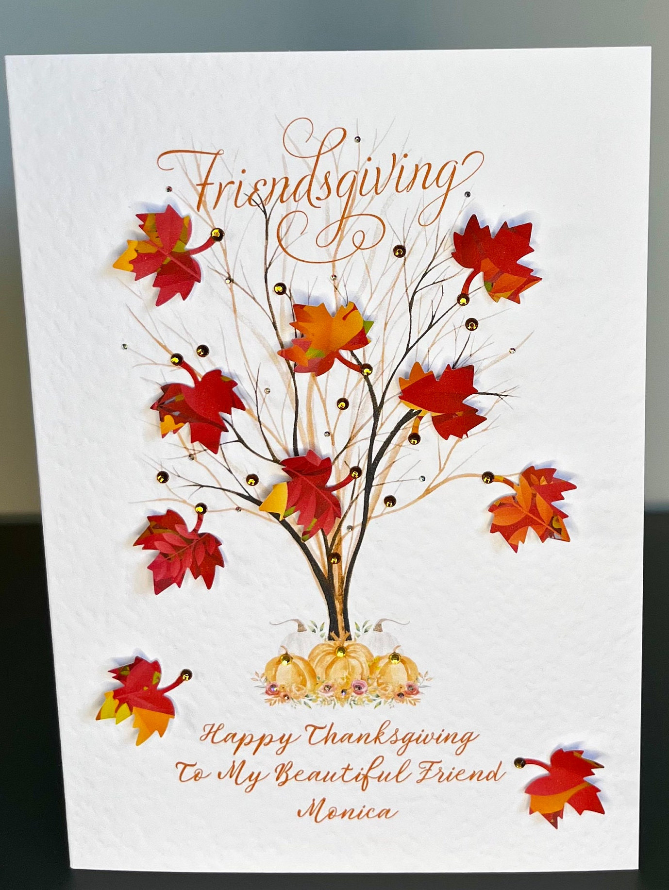 Friend Thanksgiving Card With Verse Inside, Happy Thanksgiving intended for Thanksgiving Cards For a Friend