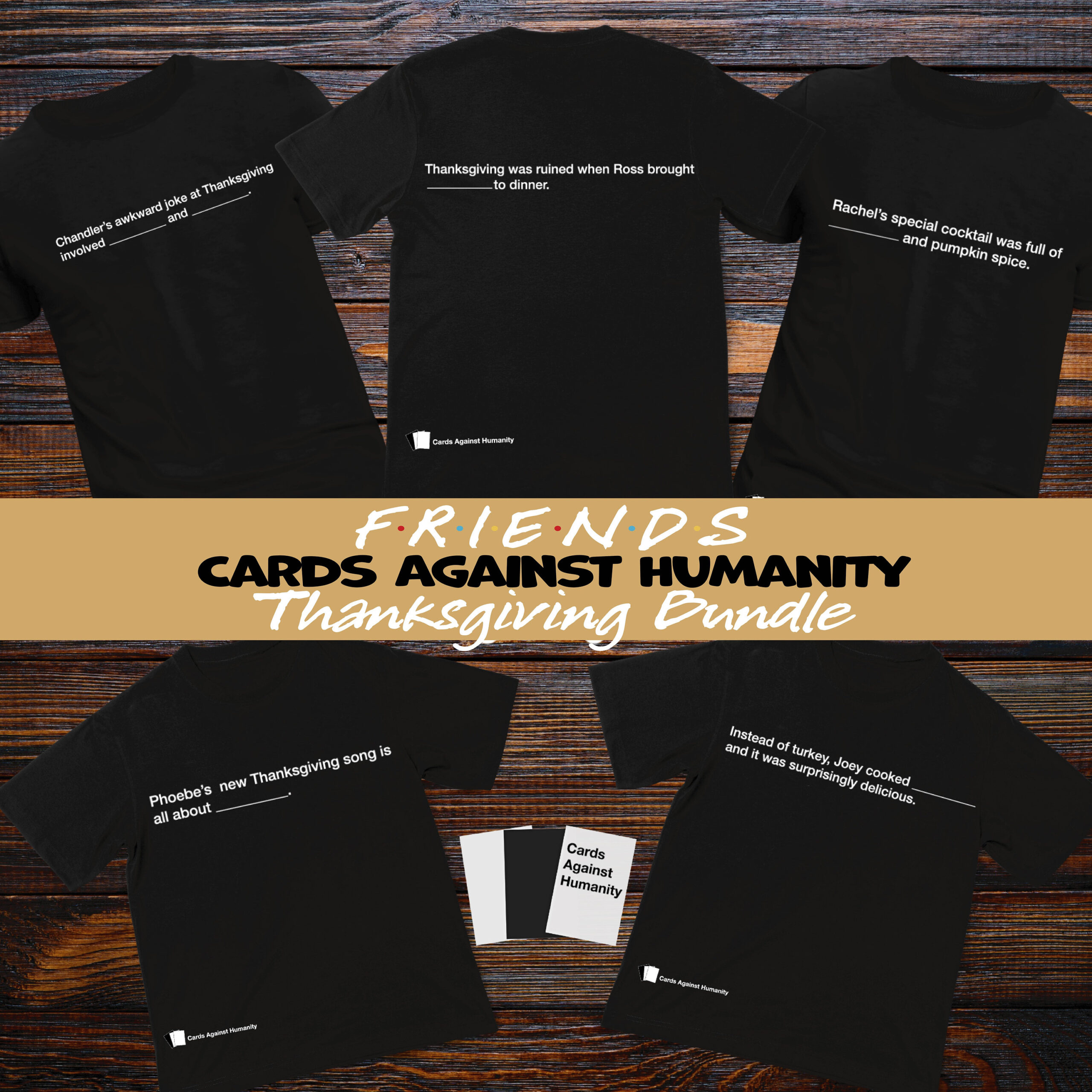 Friends Cards Against Humanity Thanksgiving Bundle Friendsgiving intended for Thanksgiving Cards Against Humanity