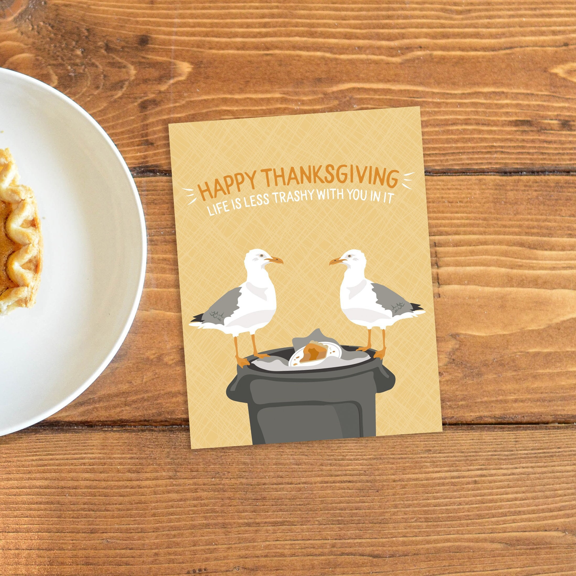 Funny Thanksgiving Card / Less Trashy With You - Etsy pertaining to Funny Thanksgiving Greeting Cards