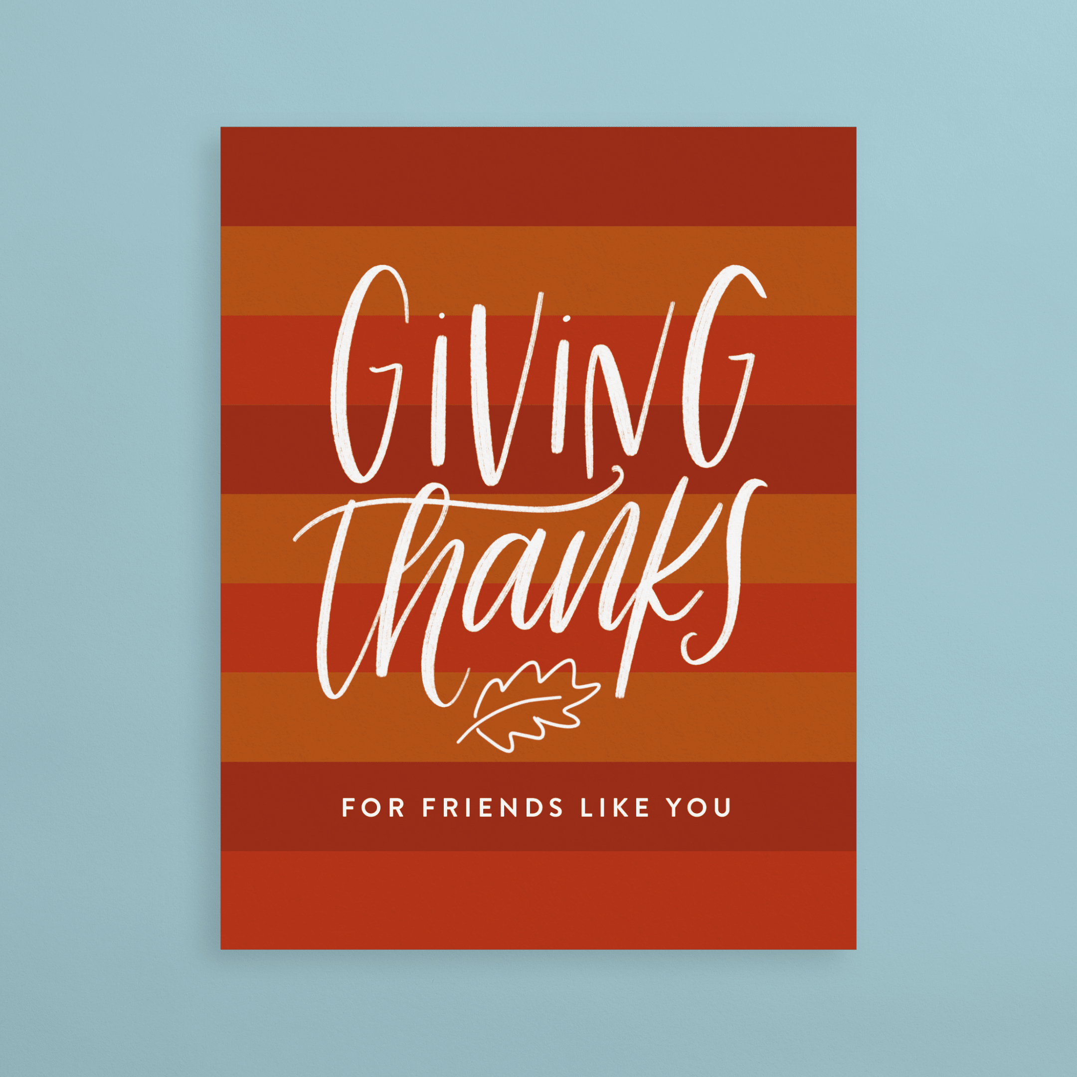 Giving Thanks For Friends Thanksgiving Card | Postable | Postable for Friends Thanksgiving Cards