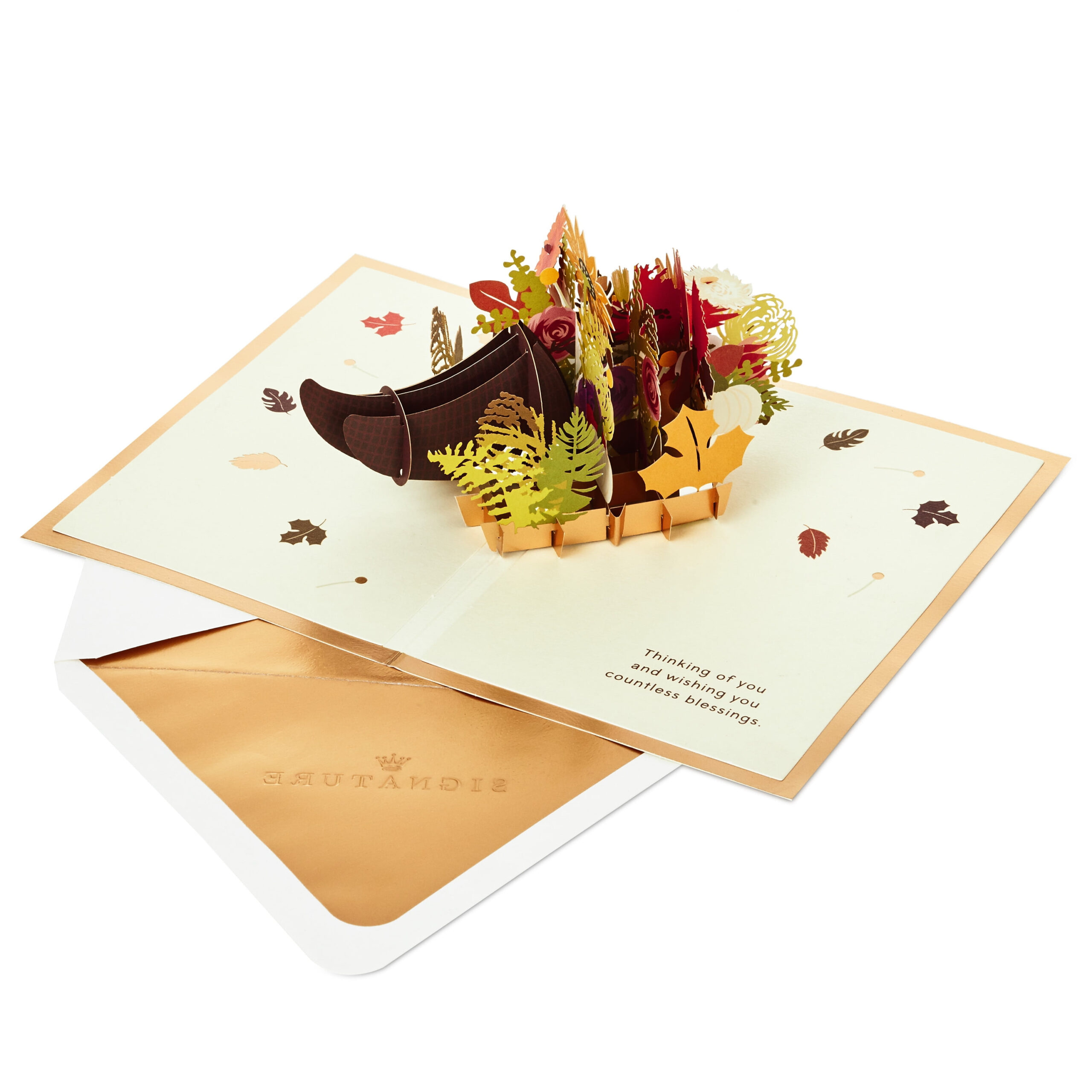 Hallmark Signature Paper Wonder Thanksgiving Pop Up Card (Cornucopia) with regard to Hallmark Pop Up Thanksgiving Cards