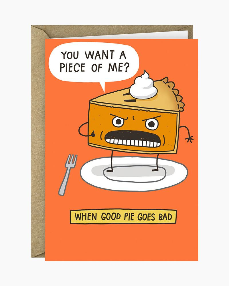 Hallmark You Want A Piece Of Me Pie Funny Thanksgiving Card | The within Thanksgiving Cards Near Me