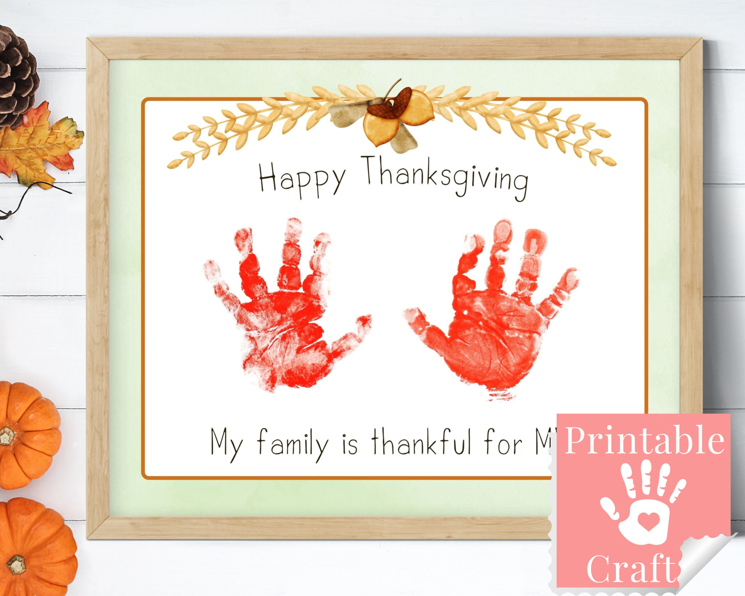 Handprint Thanksgiving Card, Craft Activity For Kids, Keepsake For intended for Thanksgiving Cards For Preschoolers