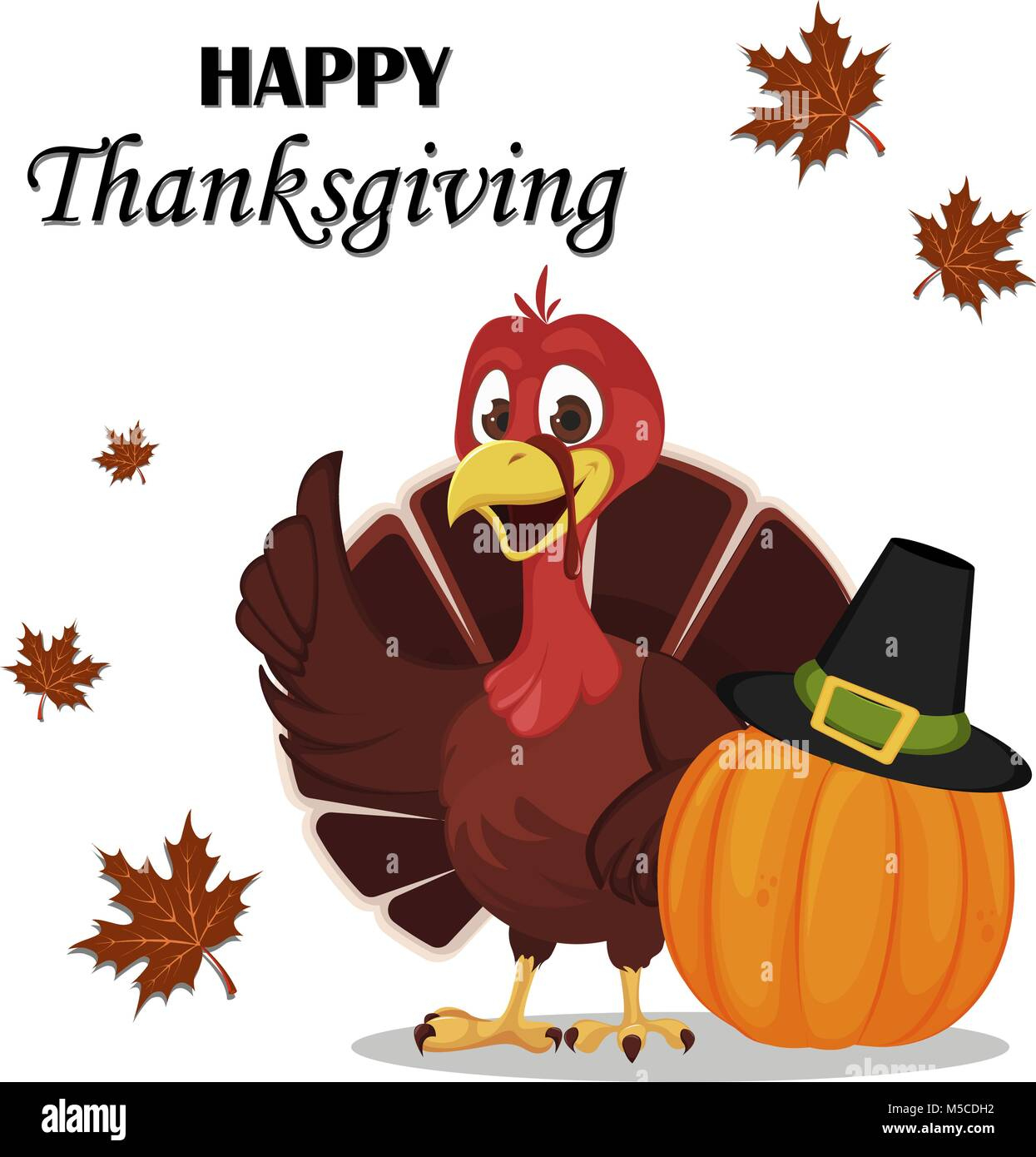 Happy Thanksgiving Card Cartoon Turkey Hi-Res Stock Photography intended for Animated Thanksgiving Cards