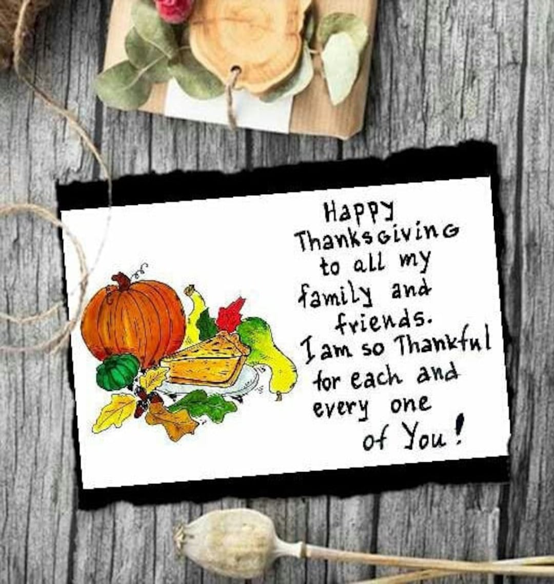 Happy Thanksgiving Card Print. Thanksgiving Card For Family And Friends. Thankful Greeting Card Printable. - Etsy regarding Thanksgiving Cards For Friends