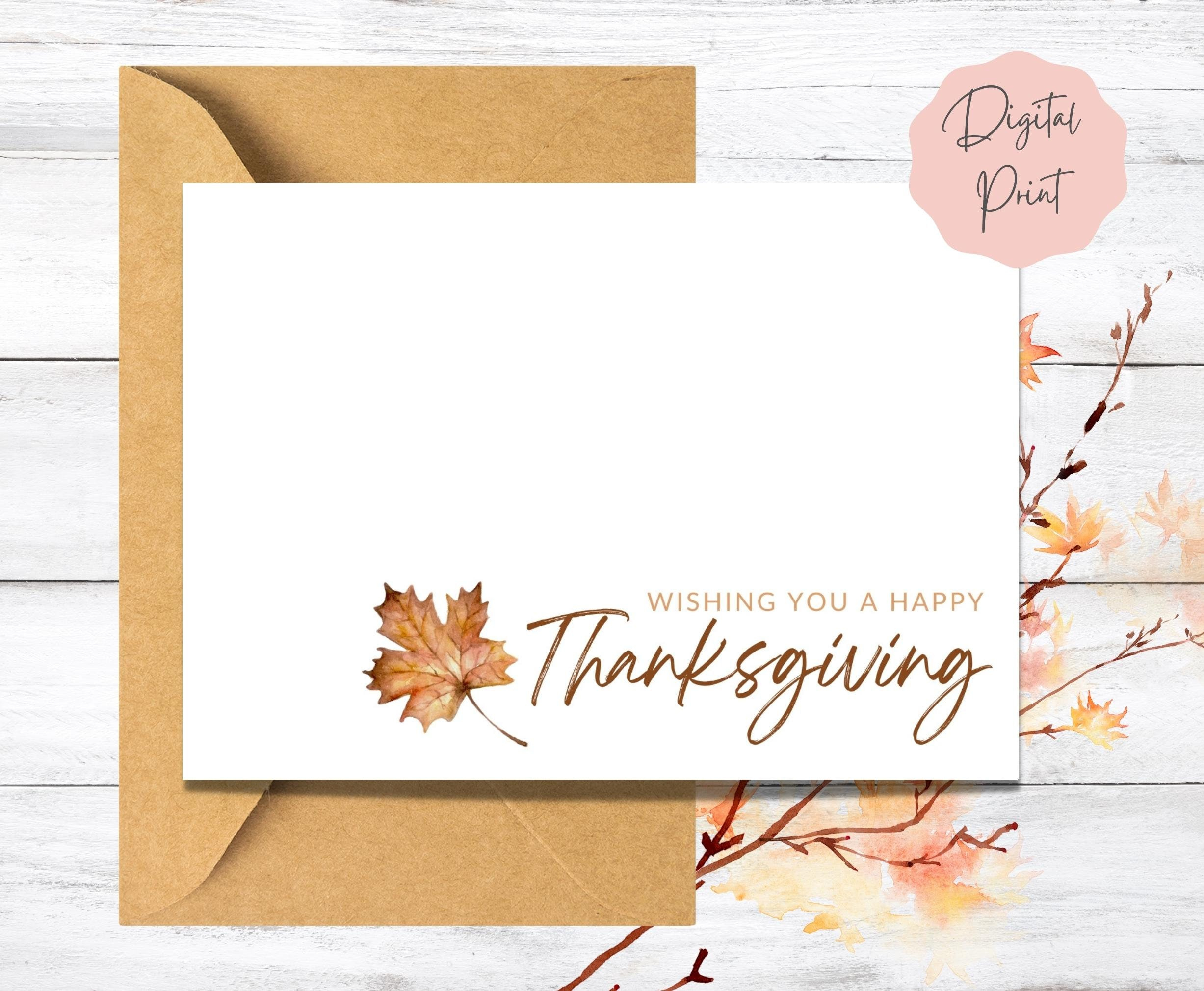 Happy Thanksgiving Card Printable For Coworkers Wishing You A in Business Thanksgiving Cards