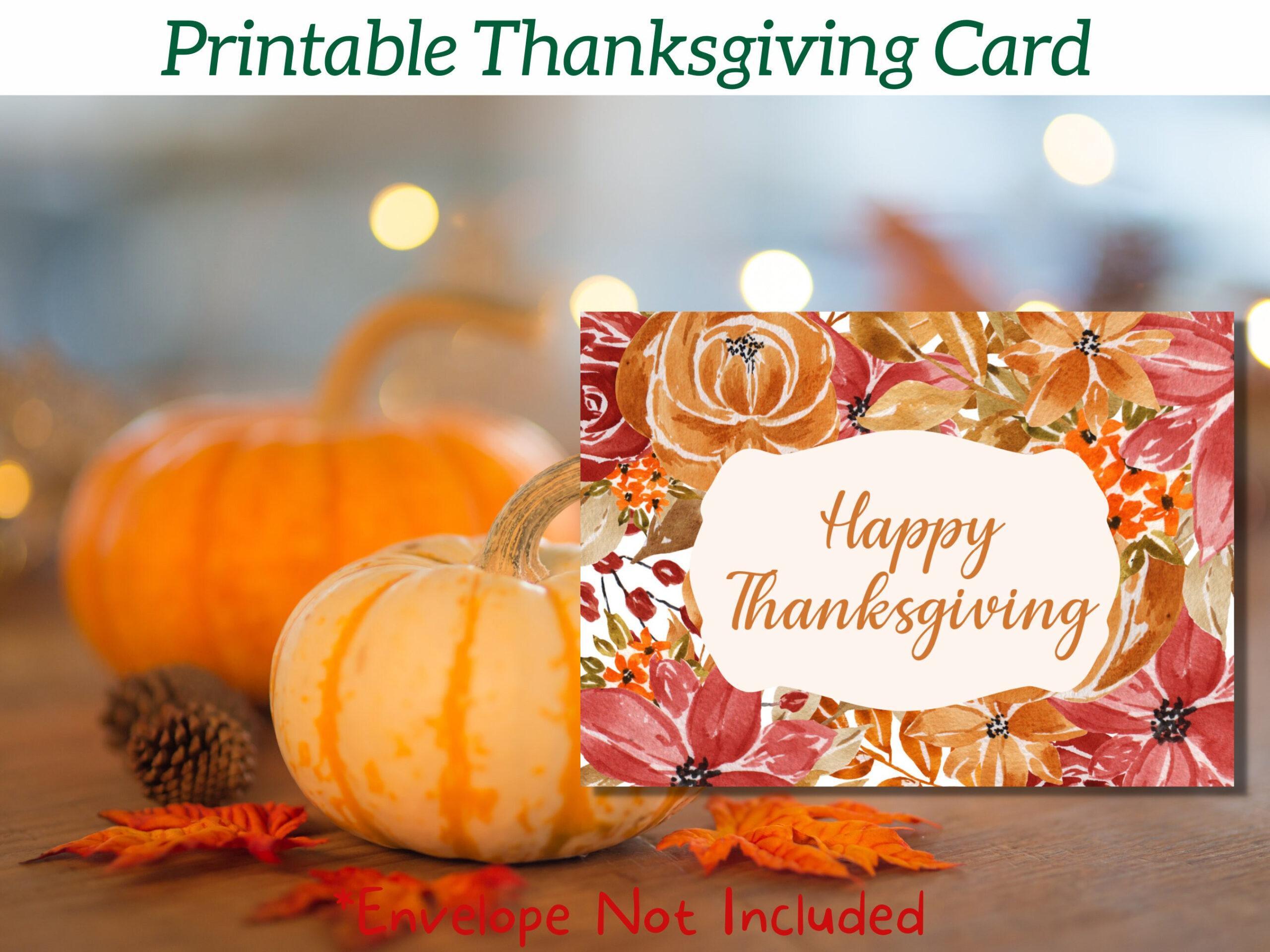 Happy Thanksgiving Printable Card, Digital Card, Fall Greeting in Thanksgiving Cards Shutterfly