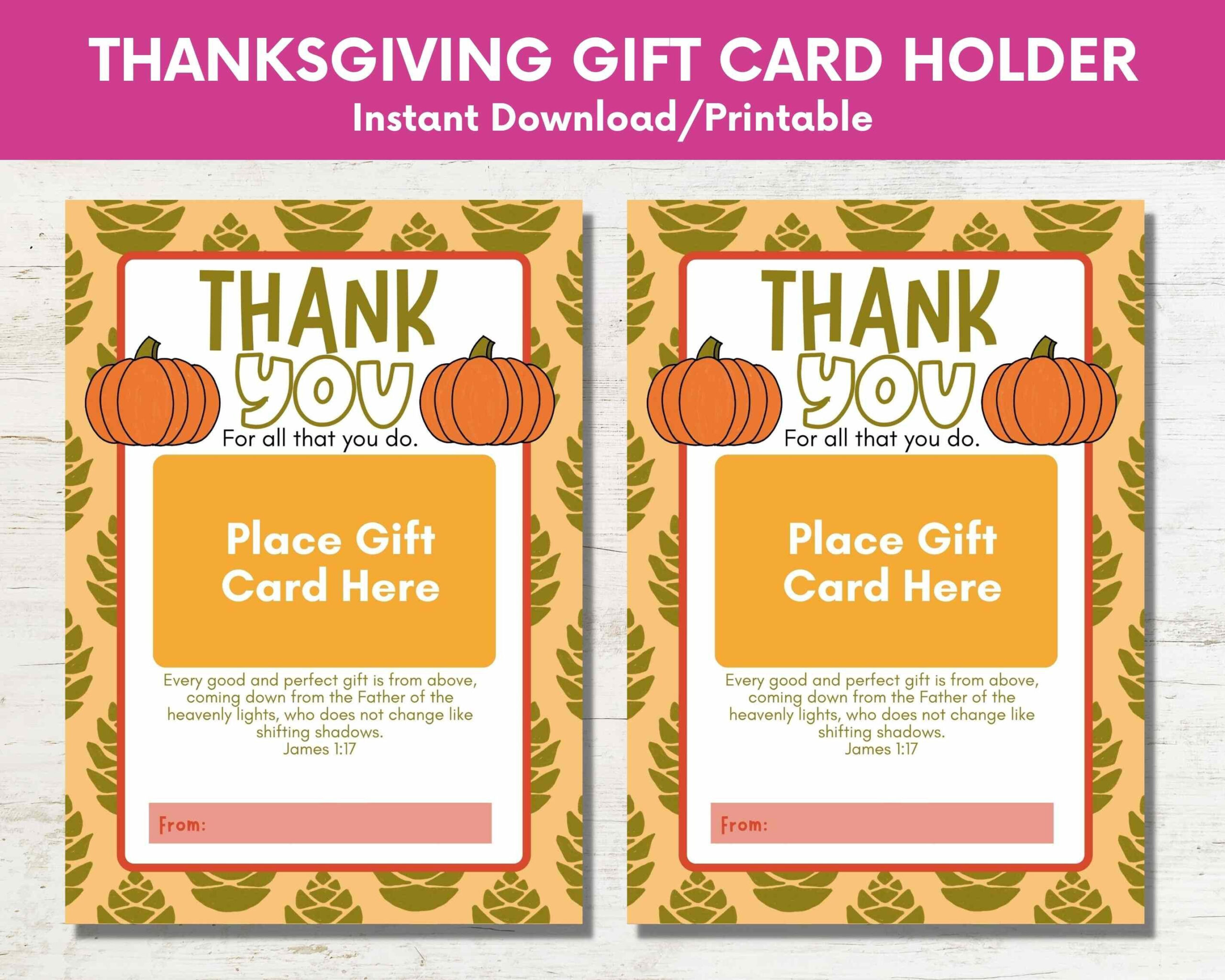 Happy Thanksgiving Printable Gift Card Holder,Employee Neighbor intended for Thanksgiving Gift Cards Holders