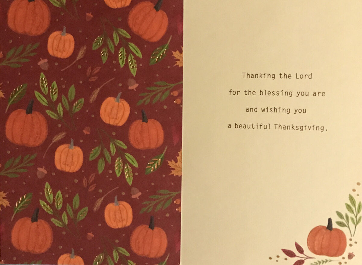 Happy Thanksgiving, Religious, Gold Etching, American Greetings, Greeting Card with regard to Thanksgiving Cards Messages Religious