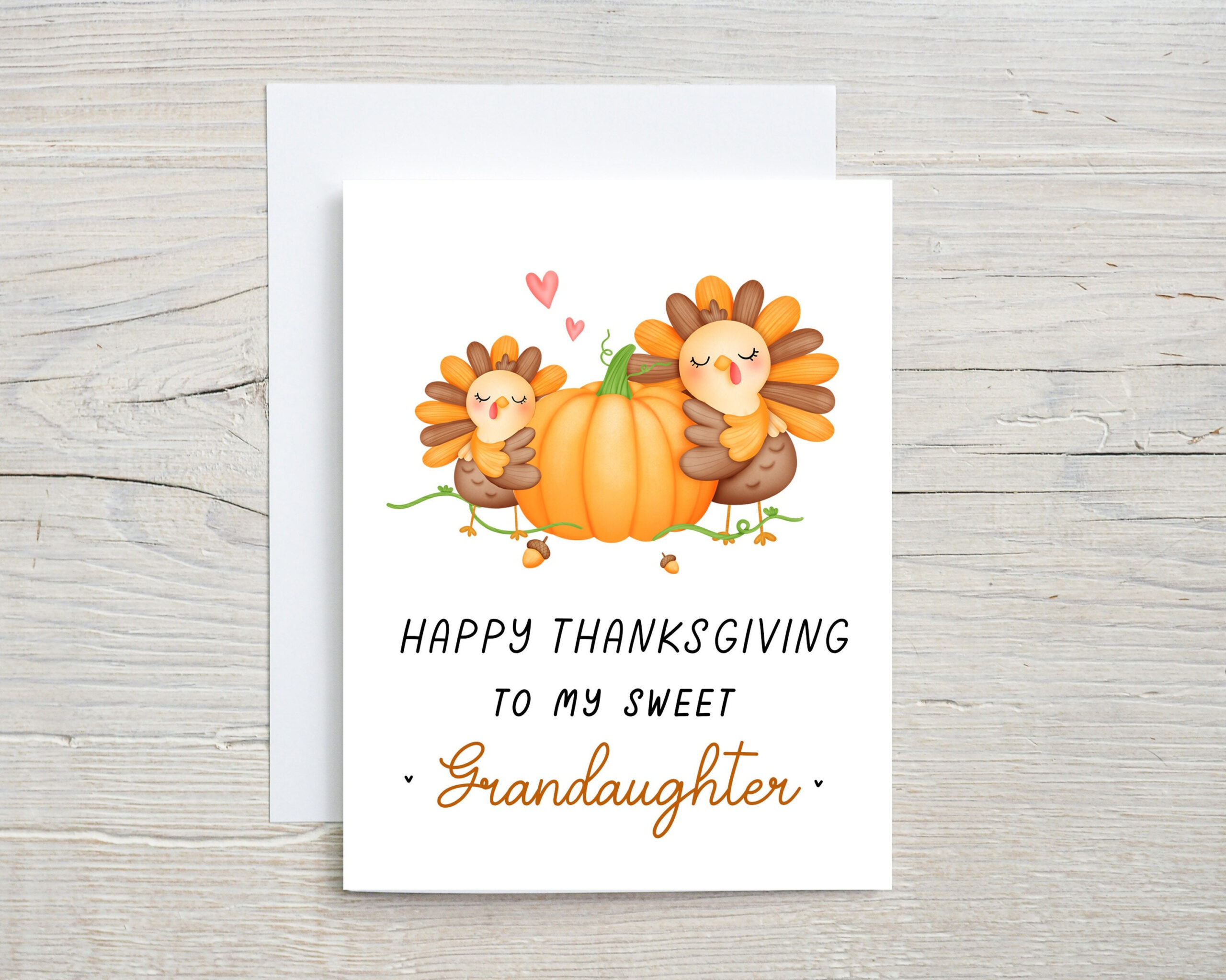 Happy Thanksgiving To My Sweet Grandchild, Grandaughter Or throughout Granddaughter Thanksgiving Cards