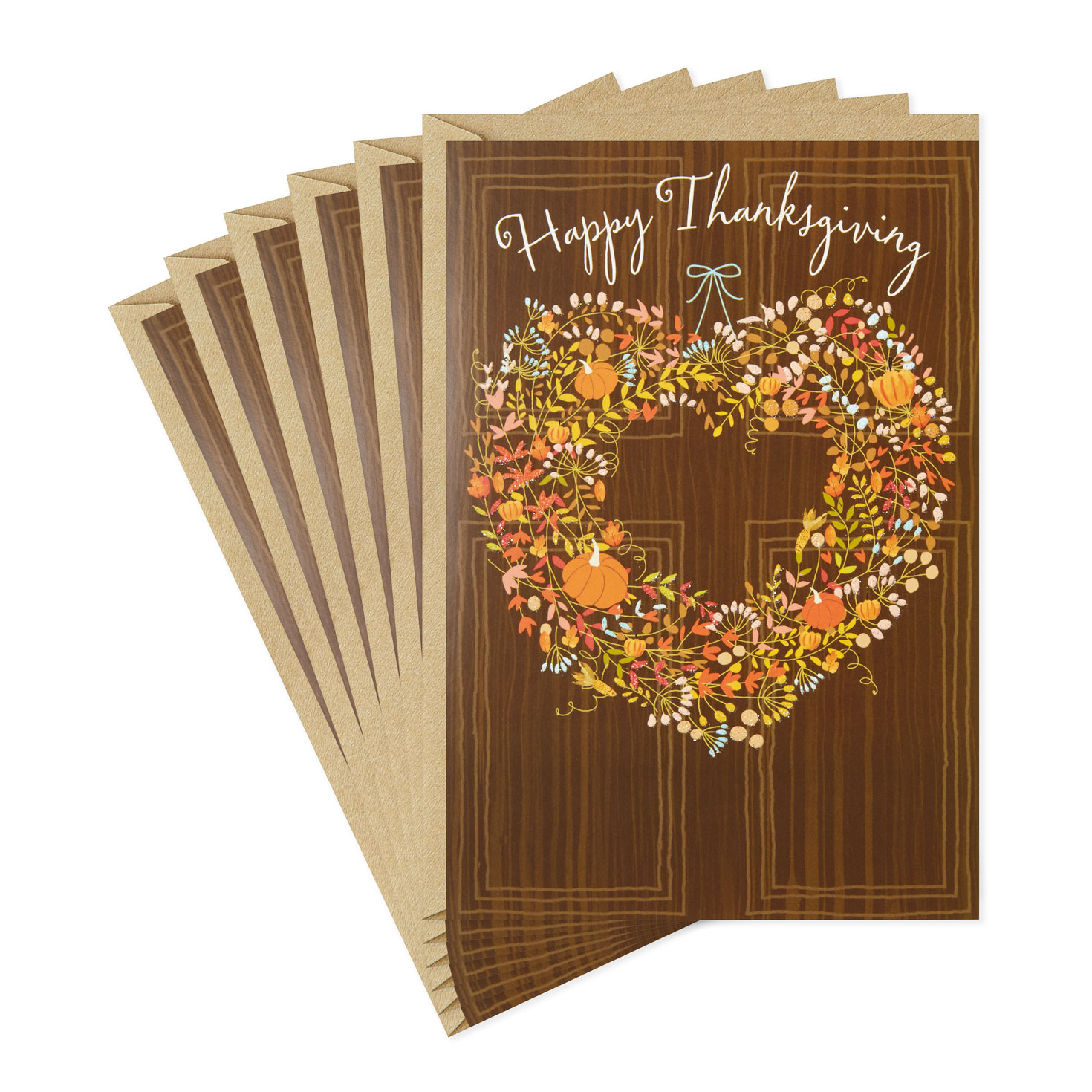 Heart Wreath Thanksgiving Cards, Pack Of 6 - Boxed Cards | Hallmark intended for Thanksgiving Cards Packs