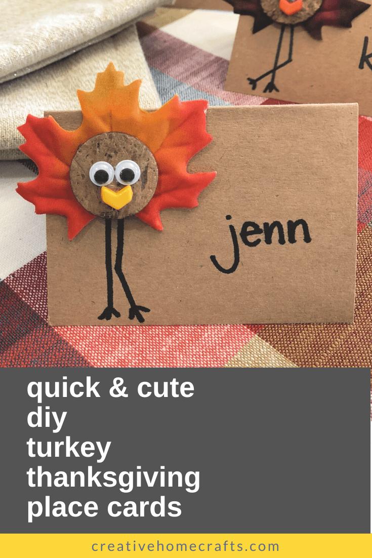 How To Make Cute Turkey-Themed Thanksgiving Place Cards for Craft Ideas For Thanksgiving Place Cards