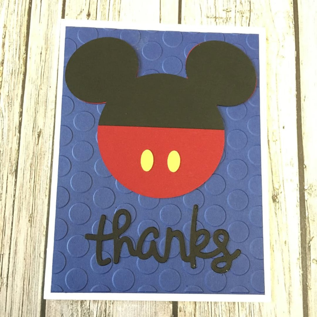 Mickey Mouse Thanks Card-Disney Card-Mickey Mouse Thank-You Card-Mousekeeping Envelopes-Mousekeeping Tip Envelope-Disney Thank-You Card - Etsy.de in Disney Thanksgiving Cards