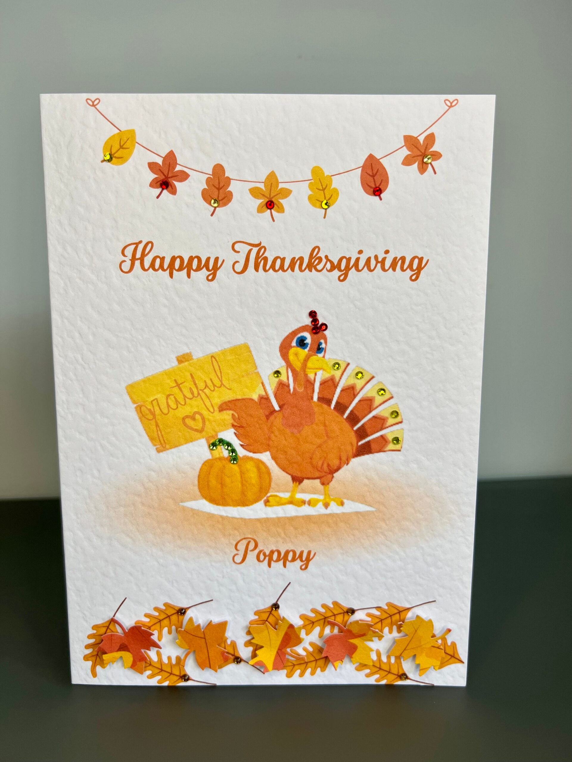 Personalised Child&amp;#039;S Thanksgiving Card, Children&amp;#039;S Thanksgiving within Handmade Thanksgiving Day Cards