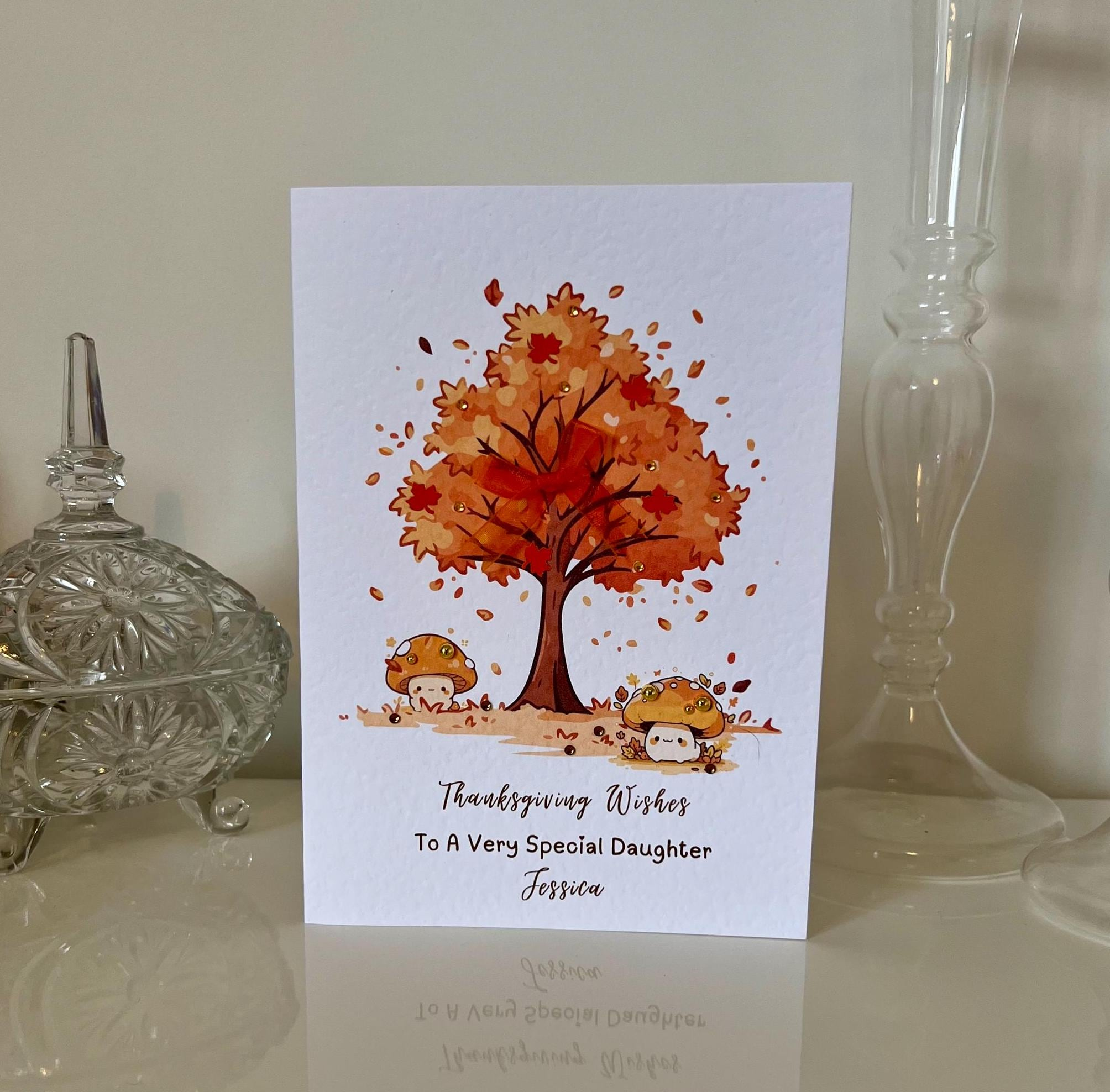 Personalised Daughter Thanksgiving Card, Fun Thanksgiving Card, Personalised Thanksgiving Card, Handmade Daughter Thanksgiving Card pertaining to Daughter Thanksgiving Cards