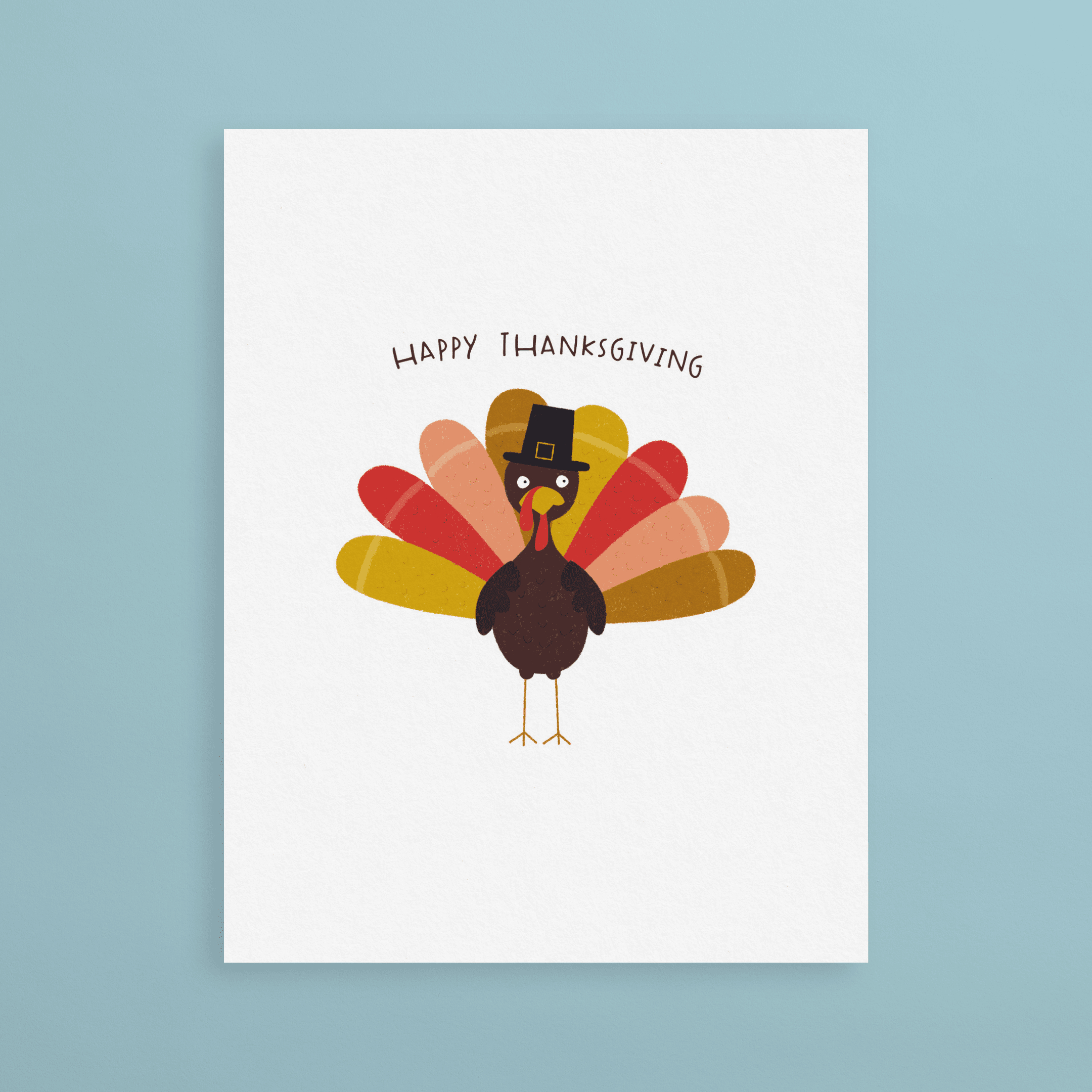 Pilgrim Turkey Wishes Thanksgiving Card | Postable | Postable with regard to Thanksgiving Cards With Turkey