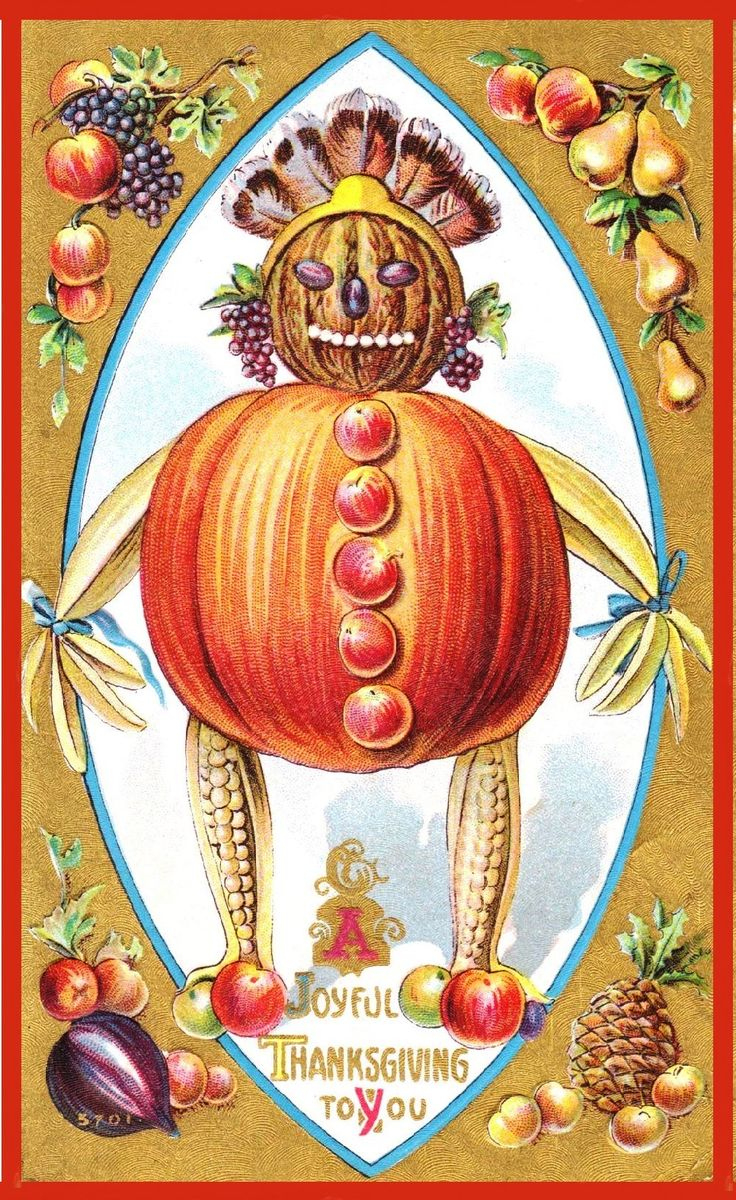 Pin Page in Retro Thanksgiving Cards