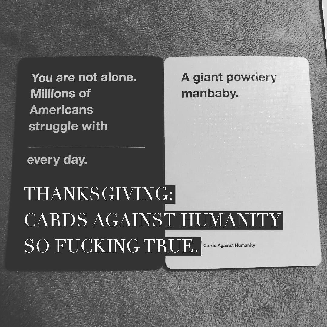 Pin Page within Cards Against Humanity Thanksgiving