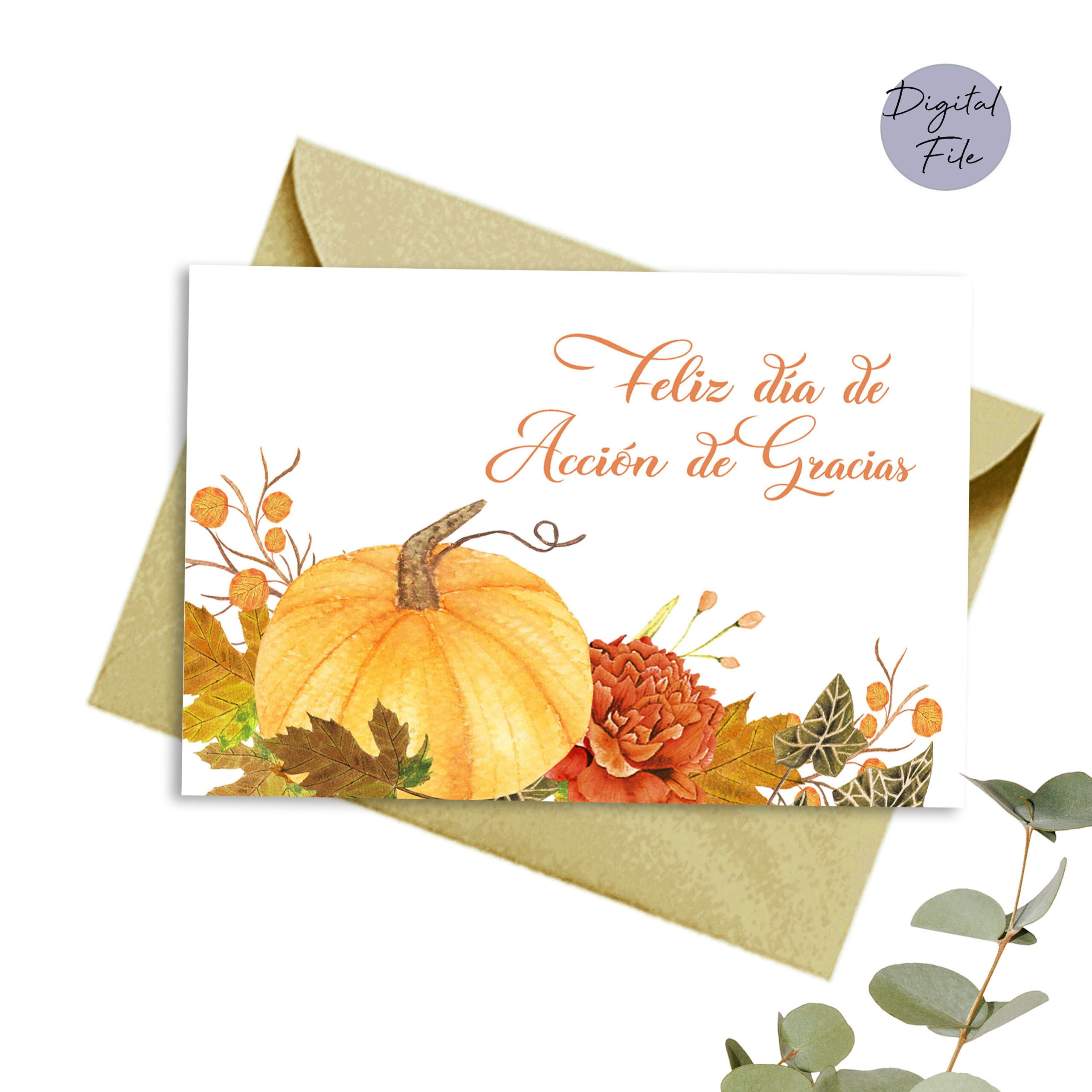 Printable Feliz Día De Acción De Gracias Card, Spanish in Thanksgiving Cards In Spanish