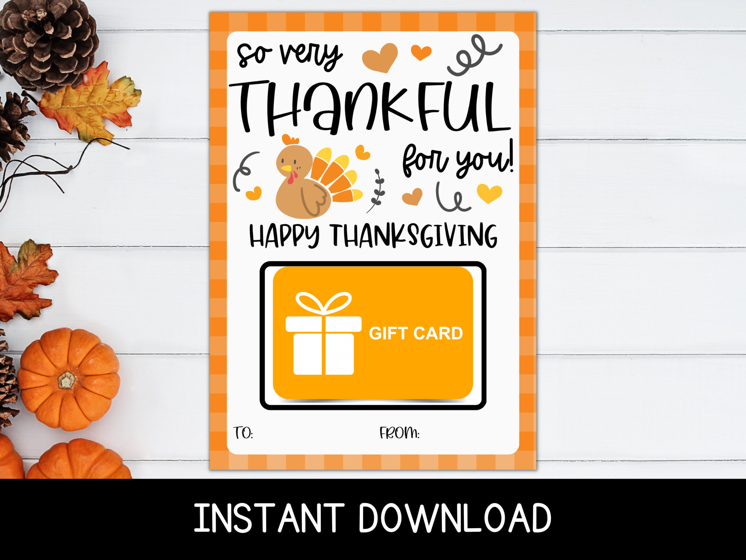 Printable Gift Card Holder, Thanksgiving Teacher Gift, Thankful pertaining to Thanksgiving Gift Cards For Employees