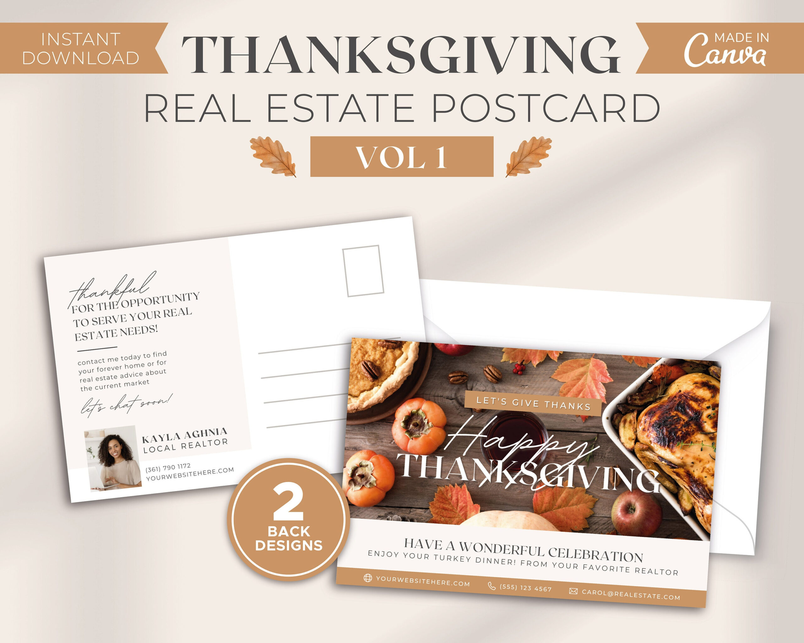 Real Estate Thanksgiving Postcard Real Estate Farming Card Real with regard to Real Estate Thanksgiving Cards